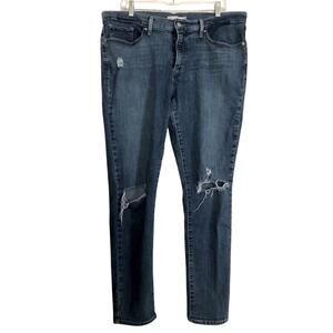 Levi's Jeans Shaping Skinny Leg Mid Rise Distressed Blue Denim Jeans Pants